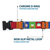 Plastic Clip Collar - South Park Boys Pose Blocks Multi Color