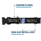 Plastic Clip Collar - South Park Towlie DON’T FORGET TO BRING A TOWEL Pose Black