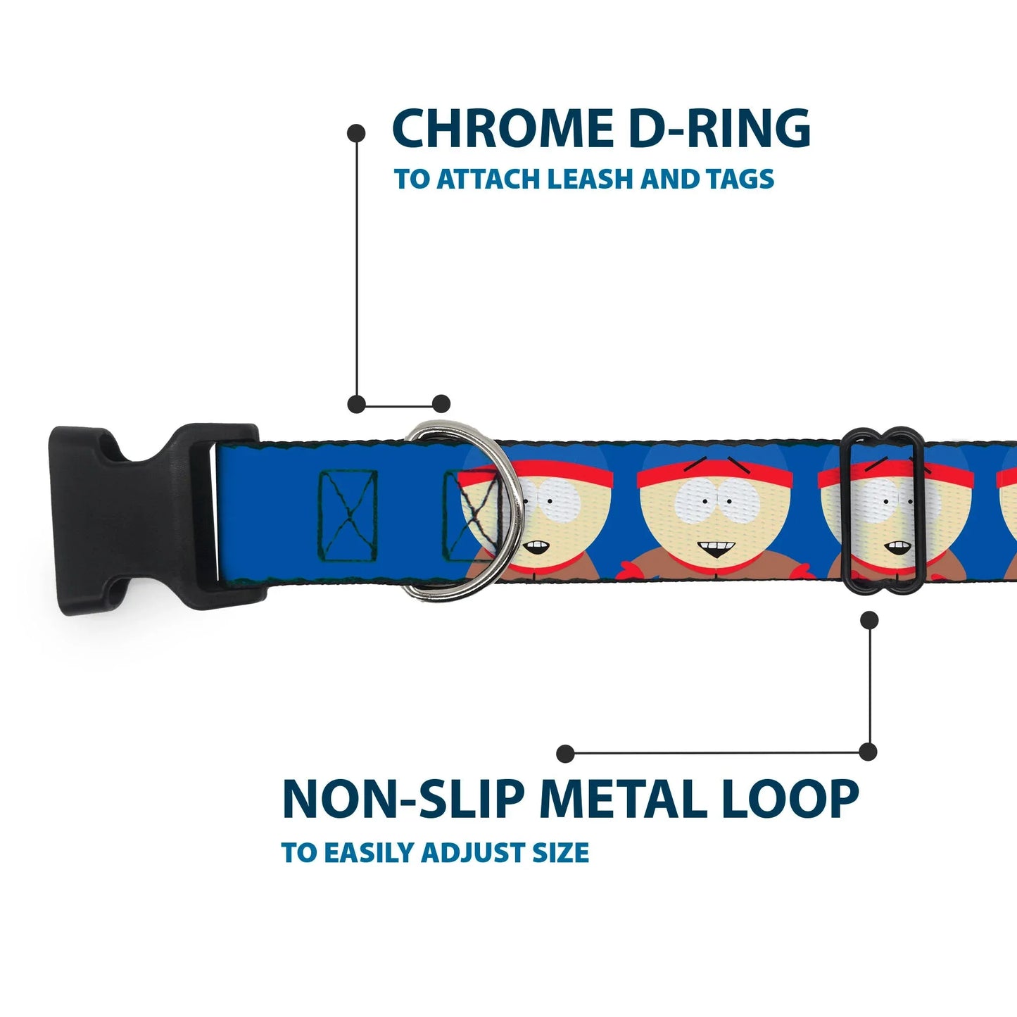 Plastic Clip Collar - South Park Stan Expressions Blue - Buckle-Down - Flyclothing LLC