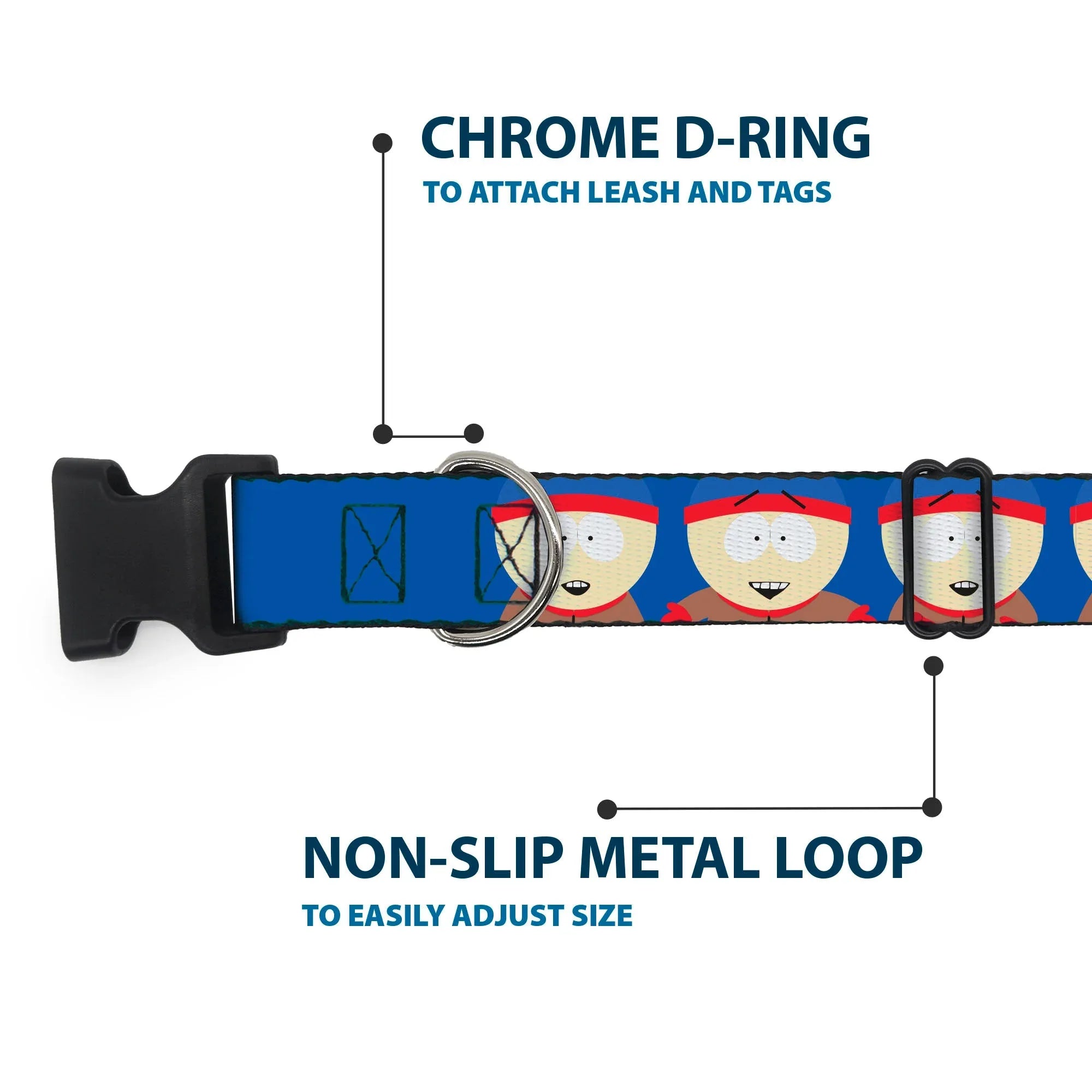 Plastic Clip Collar - South Park Stan Expressions Blue - Buckle-Down - Flyclothing LLC