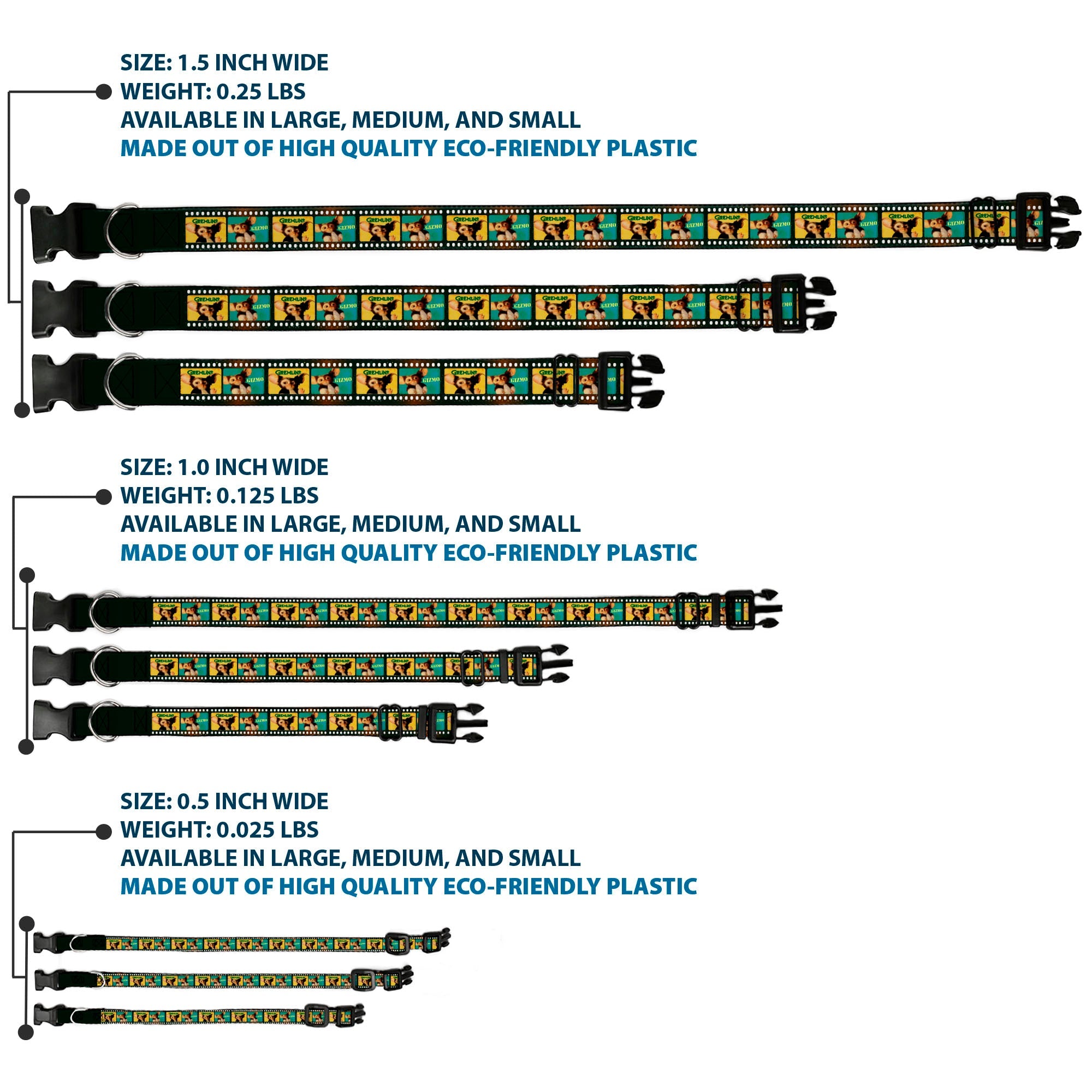 Plastic Clip Collar - Gremlins GIZMO Film Strip Pose Blocks
