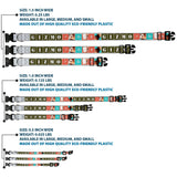 Plastic Clip Collar - Gremlins GIZMO Text and Pose Blocks White/Multi Color