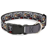 Plastic Clip Collar - Gremlins Gizmo Pose and Rules Collage Gray