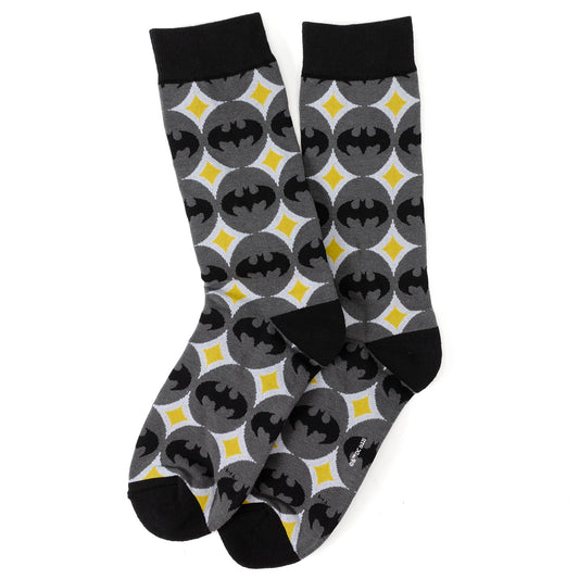 DC Batman Circle Gray Black Men's Socks