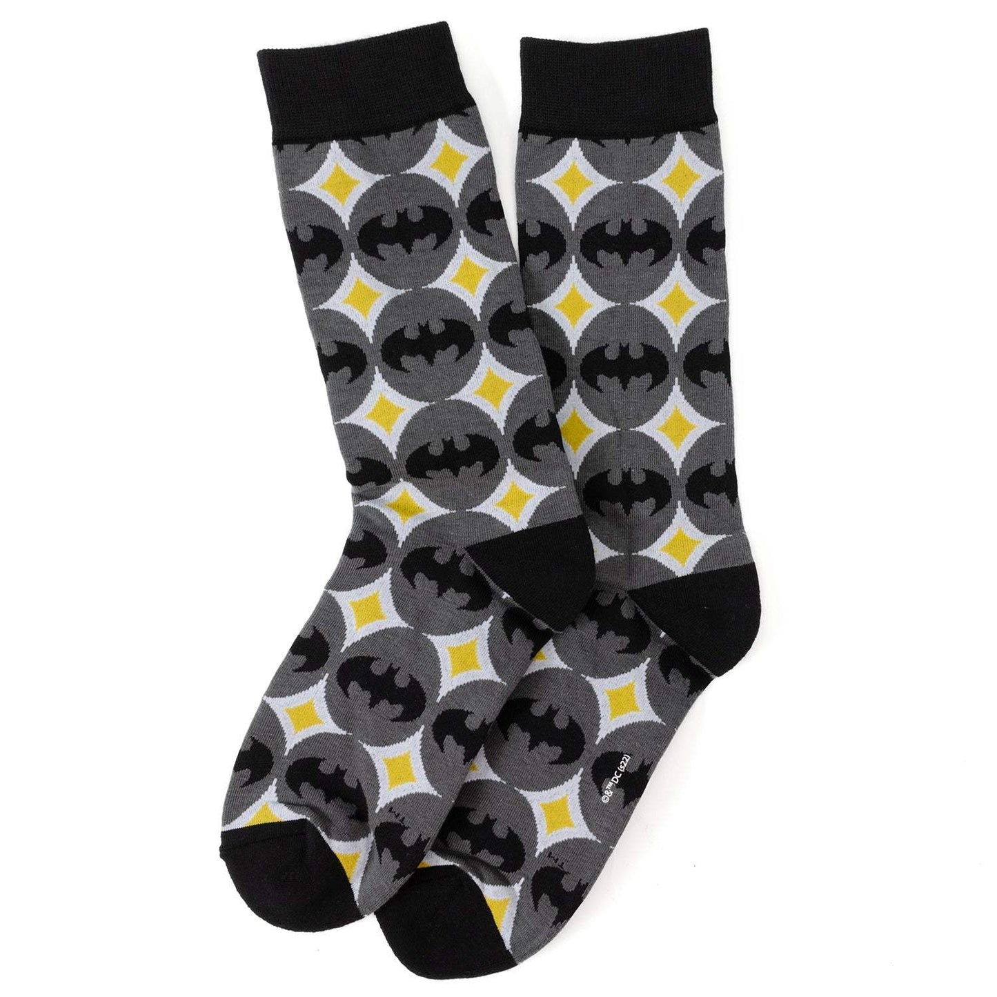 DC Batman Circle Gray Black Men's Socks - Cufflinks.com - Flyclothing LLC
