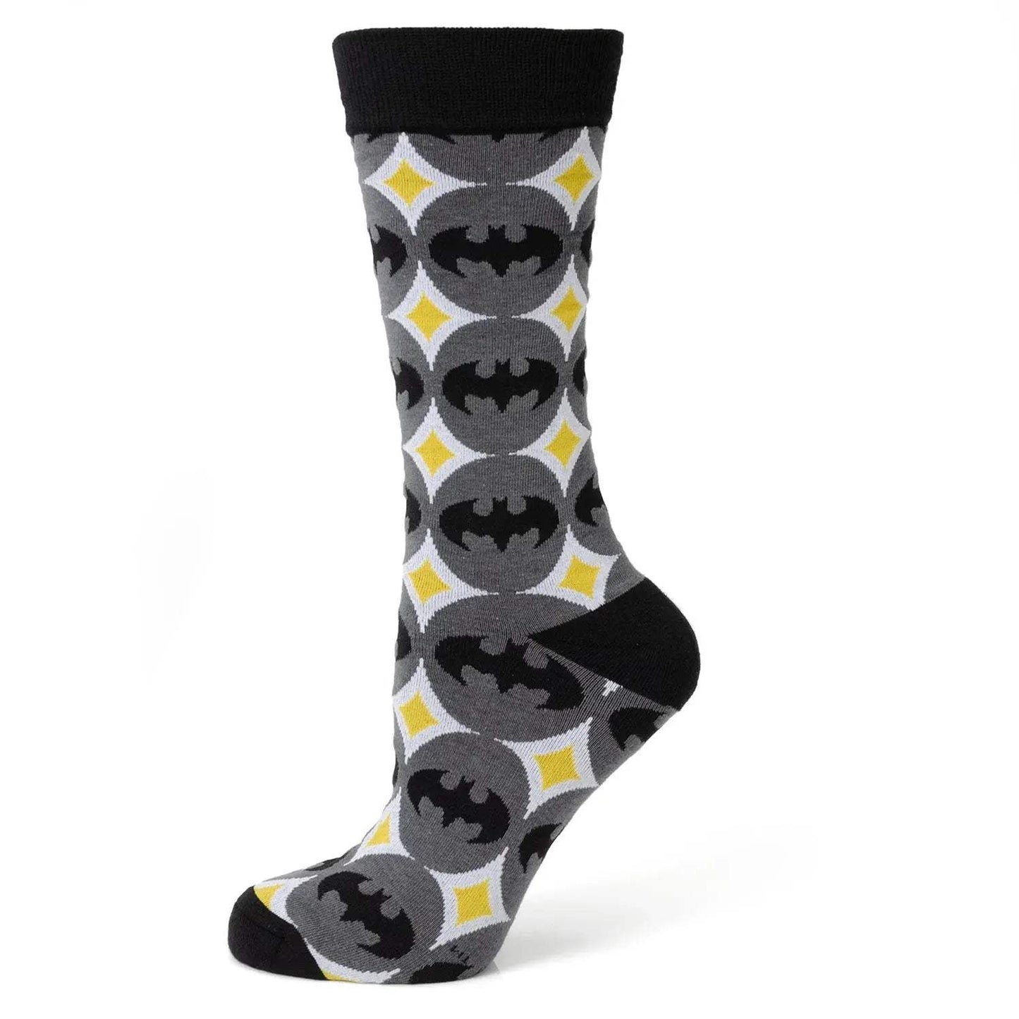 DC Batman Circle Gray Black Men's Socks - Cufflinks.com - Flyclothing LLC