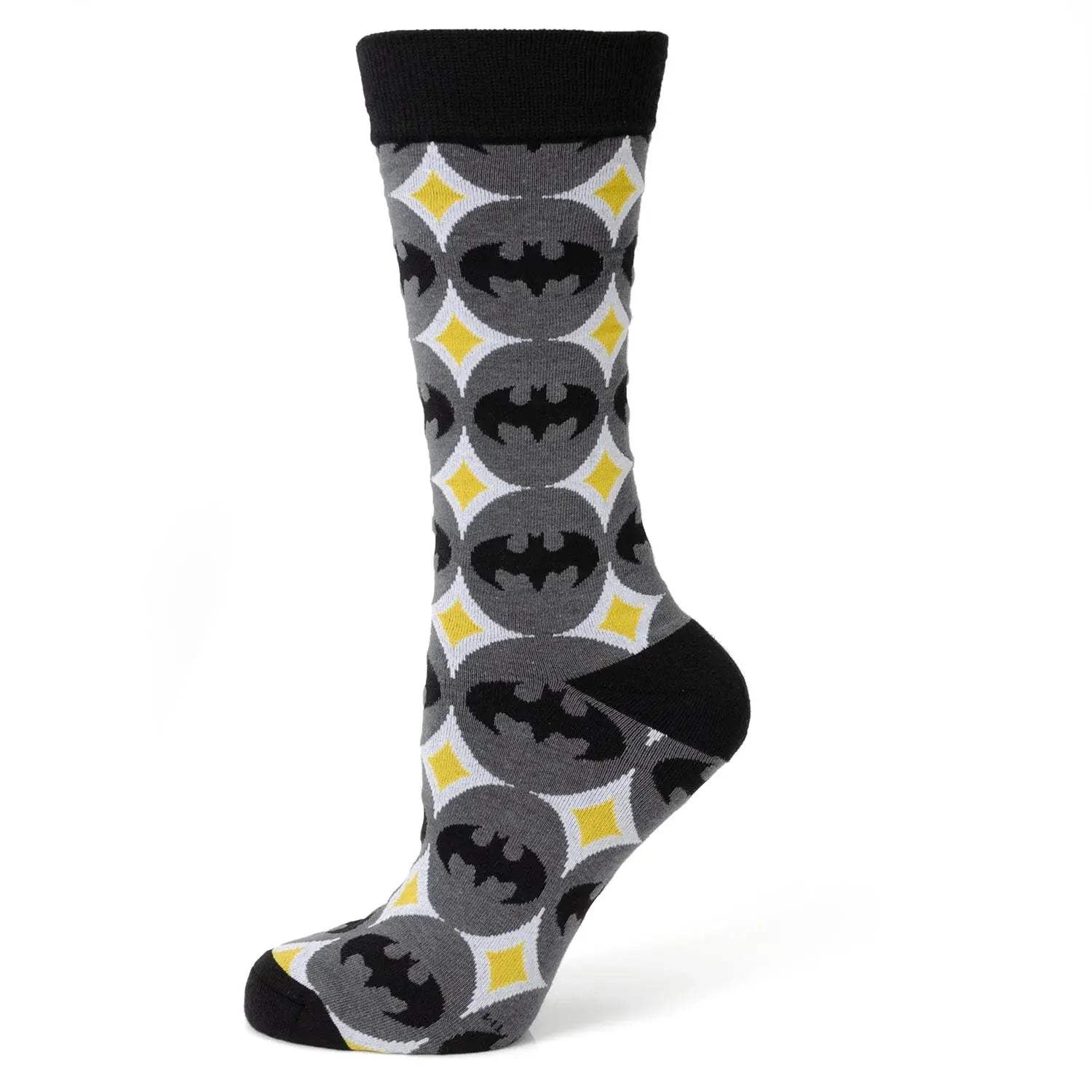 DC Batman Circle Gray Black Men's Socks - Cufflinks.com - Flyclothing LLC