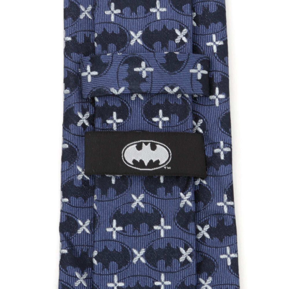 DC Batman Cross Blue Silk Men's Tie - Cufflinks.com - Flyclothing LLC