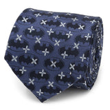 DC Batman Cross Blue Silk Men's Tie - Cufflinks.com - Flyclothing LLC
