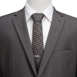 DC Batman Medallion Symbol Charcoal Silk Men's Tie - Cufflinks.com - Flyclothing LLC