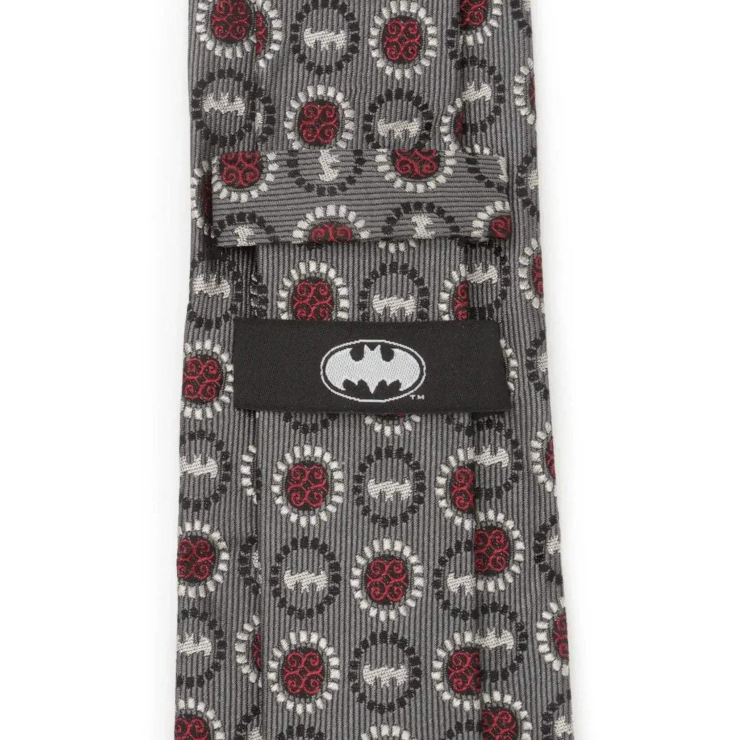 DC Batman Medallion Symbol Charcoal Silk Men's Tie - Cufflinks.com - Flyclothing LLC