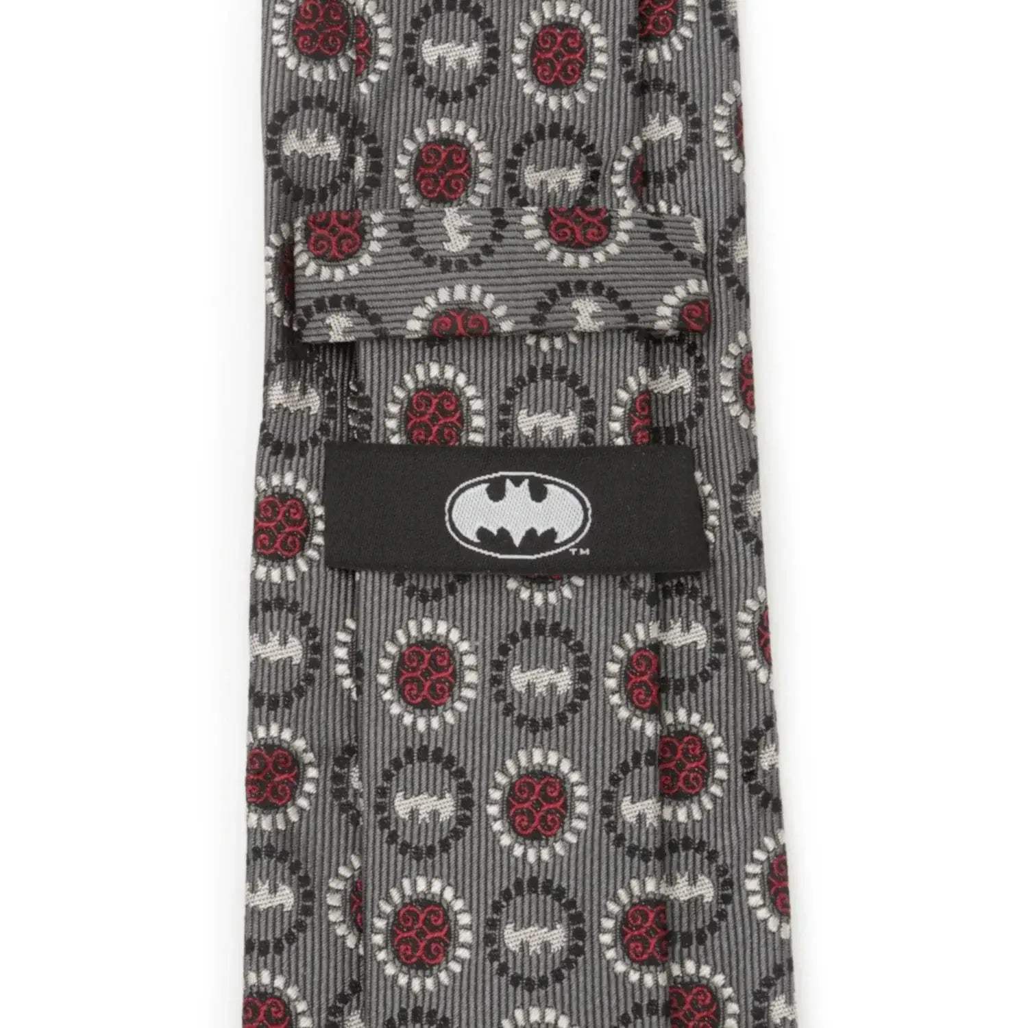DC Batman Medallion Symbol Charcoal Silk Men's Tie - Cufflinks.com - Flyclothing LLC