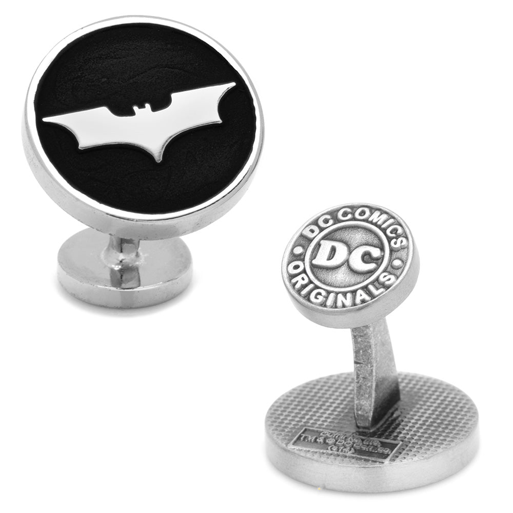 DC Batman Dark Knight Recessed Black Cufflinks - Cufflinks.com - Flyclothing LLC