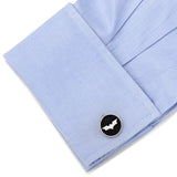 DC Batman Dark Knight Recessed Black Cufflinks - Cufflinks.com - Flyclothing LLC
