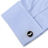DC Batman Dark Knight Recessed Black Cufflinks - Cufflinks.com - Flyclothing LLC
