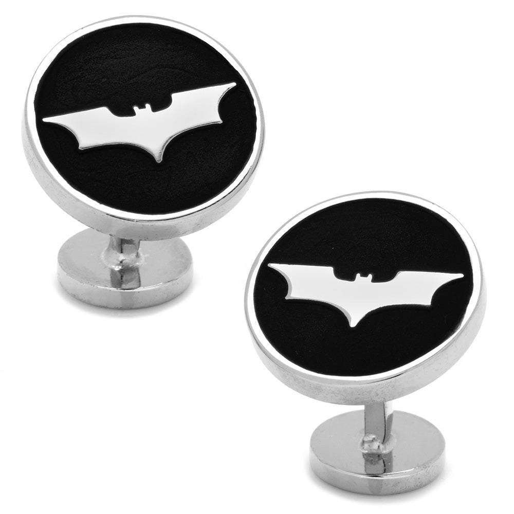 DC Batman Dark Knight Recessed Black Cufflinks - Cufflinks.com - Flyclothing LLC