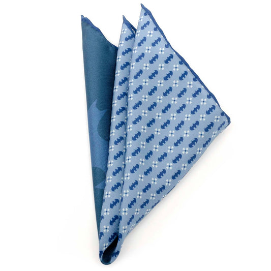 DC Batman Multi Motif Blue Pocket Square