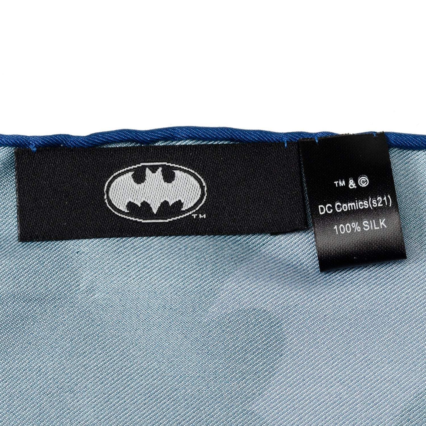 DC Batman Multi Motif Blue Pocket Square - Cufflinks.com - Flyclothing LLC
