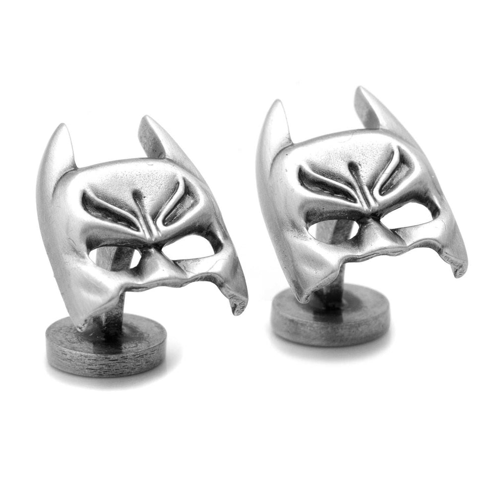 DC Batman Cowl Mask Silver Cufflinks - Cufflinks.com - Flyclothing LLC