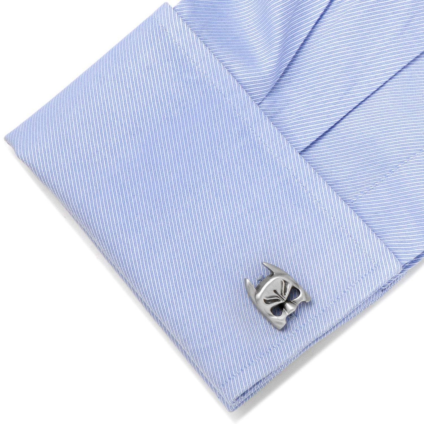 DC Batman Cowl Mask Silver Cufflinks - Cufflinks.com - Flyclothing LLC