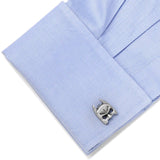 DC Batman Cowl Mask Silver Cufflinks - Cufflinks.com - Flyclothing LLC