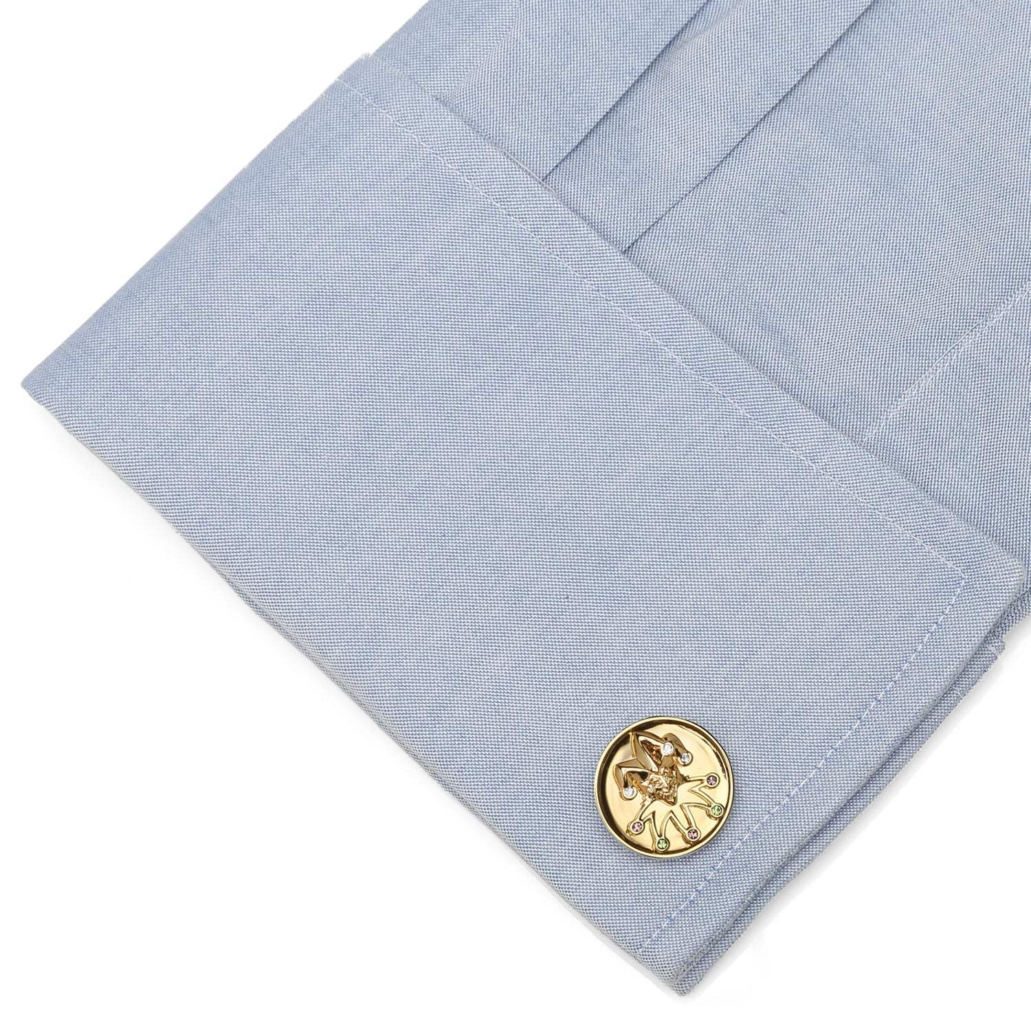 DC Joker Gold Cufflinks - Cufflinks.com - Flyclothing LLC