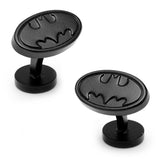 DC Batman Logo Satin Black Cufflinks - Cufflinks.com - Flyclothing LLC