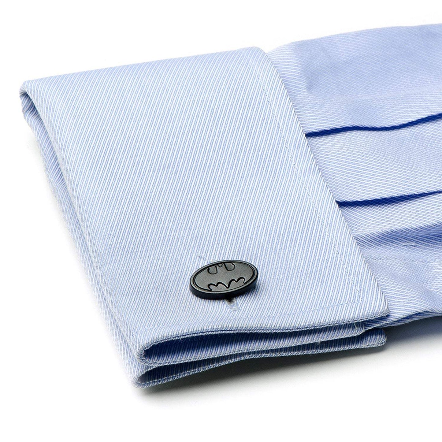 DC Batman Logo Satin Black Cufflinks - Cufflinks.com - Flyclothing LLC