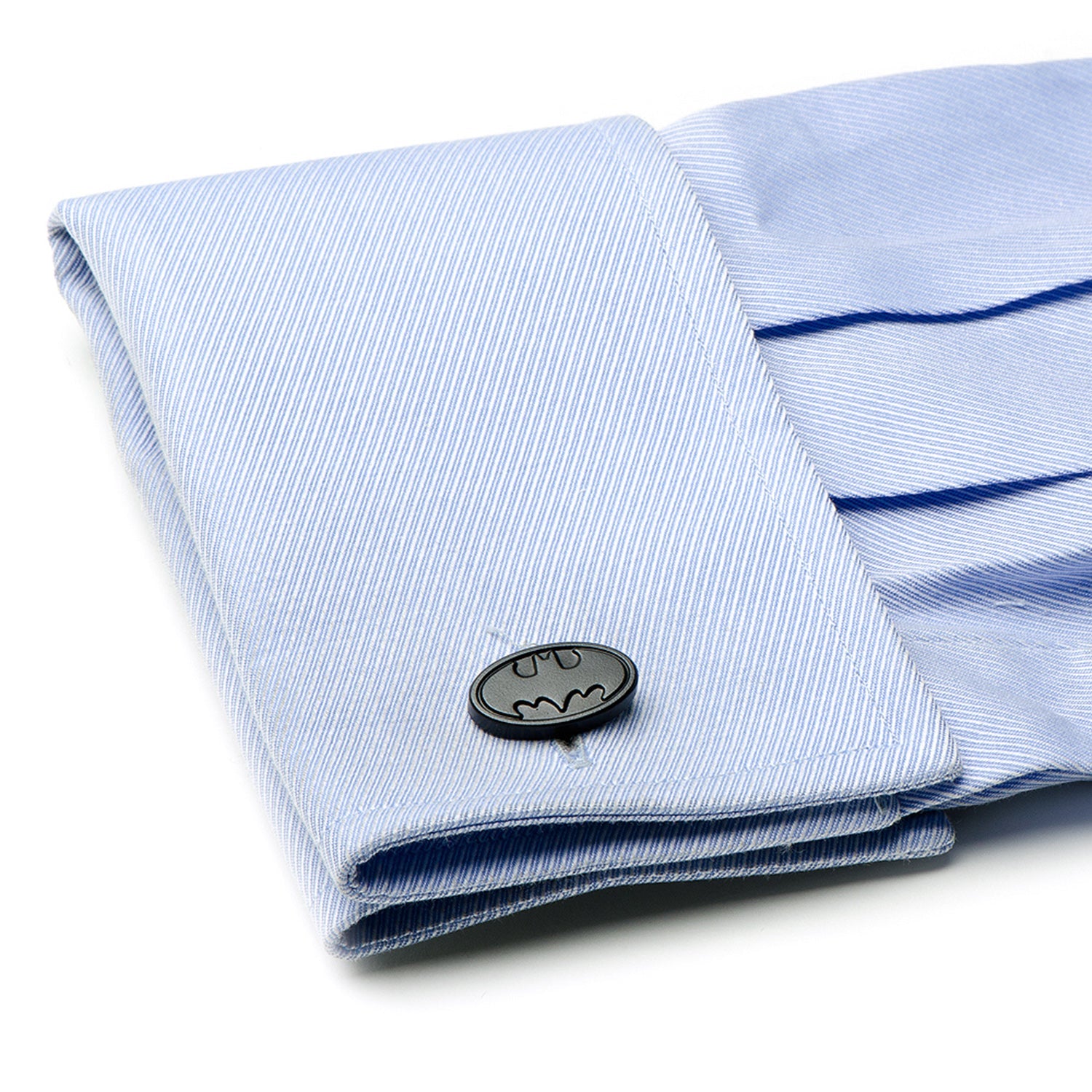 DC Batman Logo Satin Black Cufflinks - Cufflinks.com - Flyclothing LLC