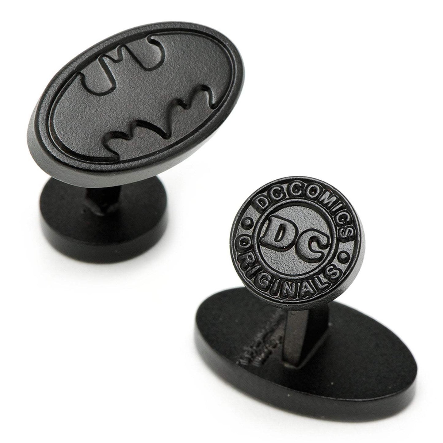 DC Batman Logo Satin Black Cufflinks - Cufflinks.com - Flyclothing LLC