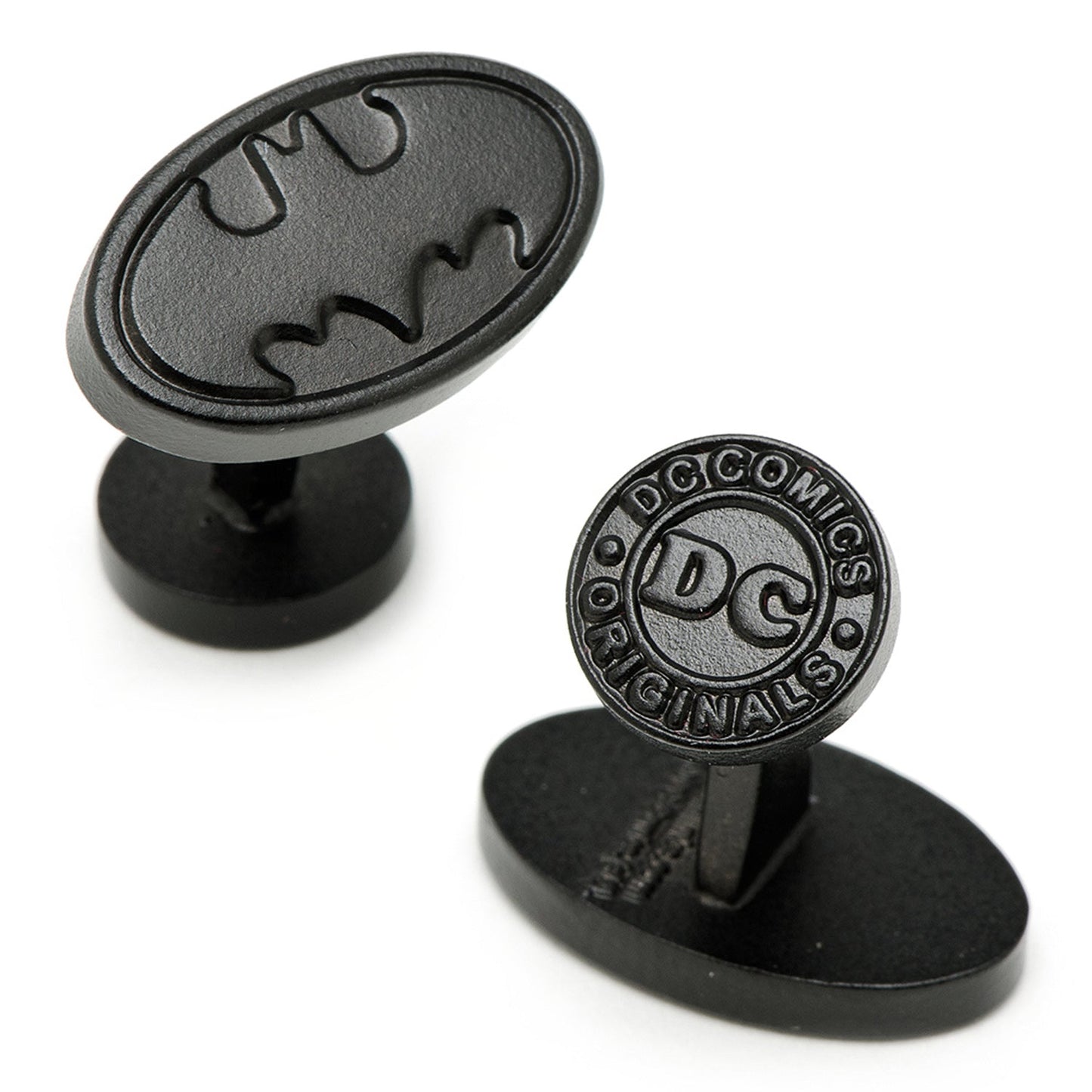 DC Batman Logo Satin Black Cufflinks - Cufflinks.com - Flyclothing LLC