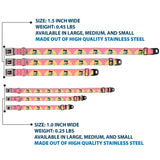 THE APOTHECARY DIARIES Title Logo Full Color Black/Red/White Seatbelt Buckle Collar - The Apothecary Diaries Chibi Maomao Cat Pose Pink/Yellow