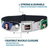 THE APOTHECARY DIARIES Title Logo Full Color Black/Red/White Seatbelt Buckle Collar - The Apothecary Diaries Jinshi and Maomao Pose Blocks White/Blue/Green