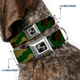 Dog Bone Seatbelt Buckle Collar - Camo Olive - Buckle-Down - Flyclothing LLC