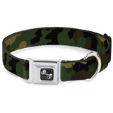 Dog Bone Seatbelt Buckle Collar - Camo Olive - Buckle-Down - Flyclothing LLC