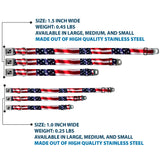Dog Bone Seatbelt Buckle Collar - American Flag Vivid CLOSE-UP - Buckle-Down - Flyclothing LLC