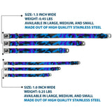 Dog Bone Seatbelt Buckle Collar - Camo Blue