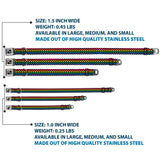 Dog Bone Seatbelt Buckle Collar - Checker Black/Neon Rainbow - Buckle-Down - Flyclothing LLC