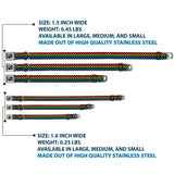 Dog Bone Seatbelt Buckle Collar - Checker Black/Neon Rainbow