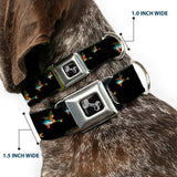 Dog Bone Seatbelt Buckle Collar - Flying Mallards Black - Buckle-Down - Flyclothing LLC