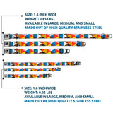 Dog Bone Seatbelt Buckle Collar - Geometric Triangle Blocks Multi Color - Buckle-Down - Flyclothing LLC