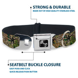 Dog Bone Seatbelt Buckle Collar - Hunting Camo