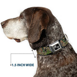 Dog Bone Seatbelt Buckle Collar - Hunting Camo