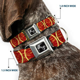 Dog Bone Seatbelt Buckle Collar - Rings Camo Burnt Orange/Yellow - Buckle-Down - Flyclothing LLC
