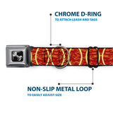 Dog Bone Seatbelt Buckle Collar - Rings Camo Burnt Orange/Yellow - Buckle-Down - Flyclothing LLC