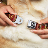 Dog Bone Seatbelt Buckle Collar - Rings Camo Burnt Orange/Yellow - Buckle-Down - Flyclothing LLC