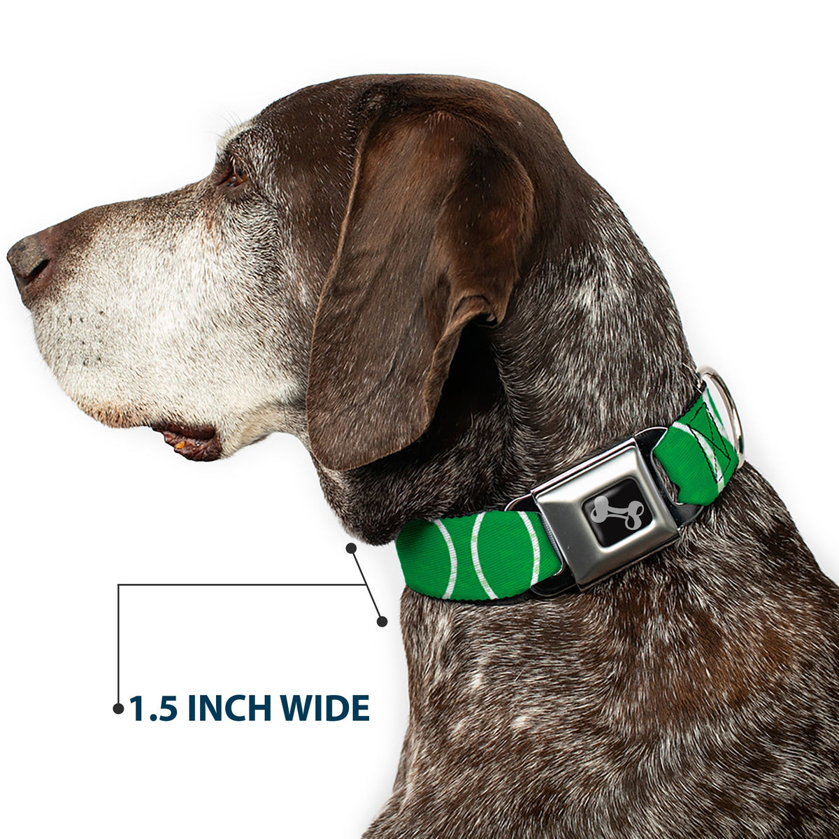 Dog Bone Seatbelt Buckle Collar - Rings Camo Neon Green/White - Buckle-Down - Flyclothing LLC