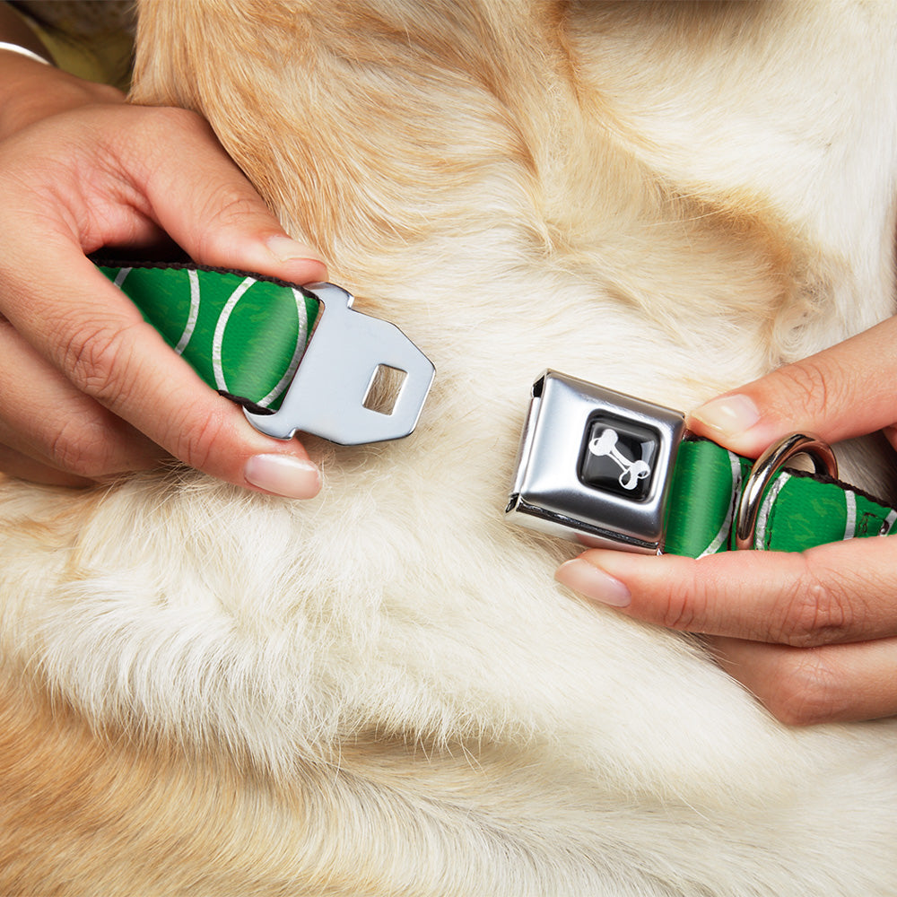 Dog Bone Seatbelt Buckle Collar - Rings Camo Neon Green/White - Buckle-Down - Flyclothing LLC