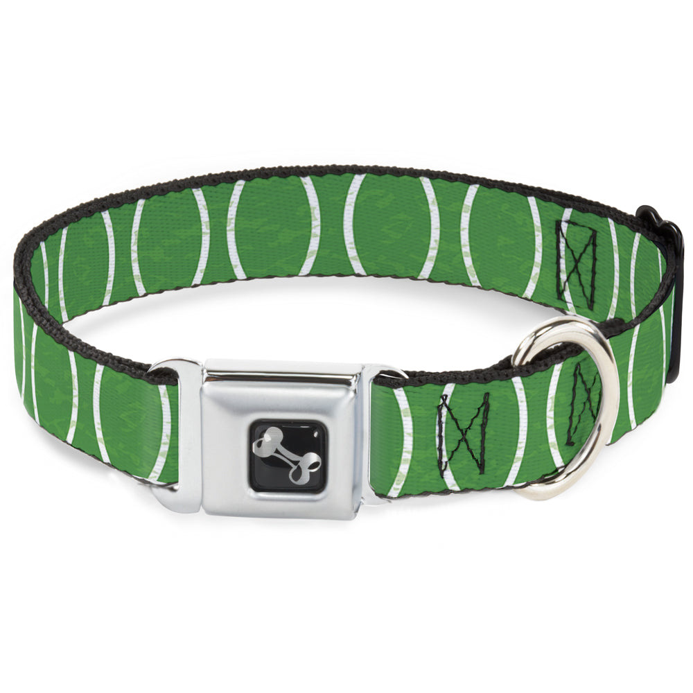 Dog Bone Seatbelt Buckle Collar - Rings Camo Neon Green/White - Buckle-Down - Flyclothing LLC