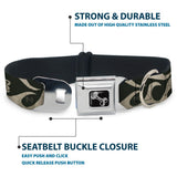 Dog Bone Seatbelt Buckle Collar - BD AUTHENTIC SEATBELT BELT SINCE 1993 Flames Olive/Tan - Buckle-Down - Flyclothing LLC